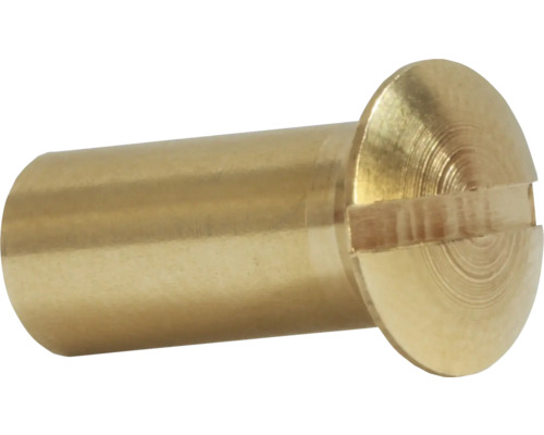 Skrutka s drážkou, mosadzná farba