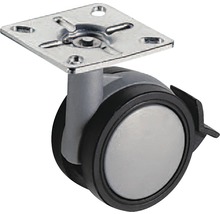 Nábytkové koliesko Design s doskou a brzdou Ø 60 mm