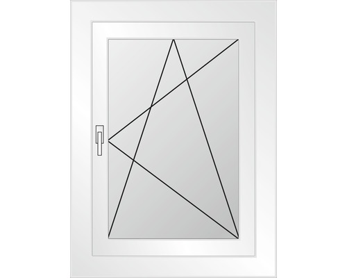 Biele plastové okno s okennou kľučkou a zasklievacími lištami