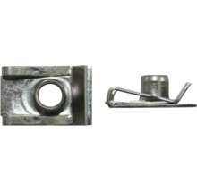 Upevňovací prvok na upevnenie plechu, dva pohľady