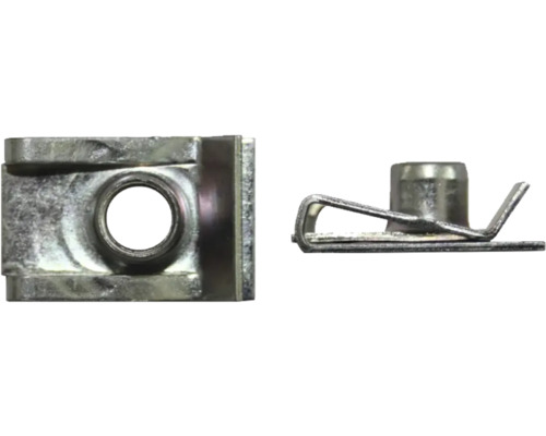 Upevňovací prvok na upevnenie plechu, dva pohľady