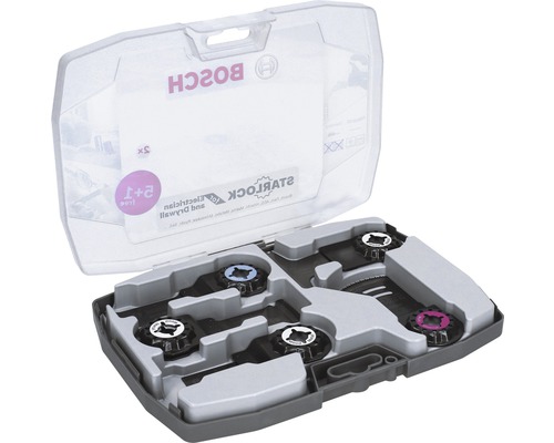 Sada oscilačného príslušenstva Bosch Starlock v otvorenom kufríku