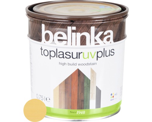 Silnovrstvá lazúra Belinka Toplasur borovica 0,75 l Belinka Toplasur UV Plus lazúra na drevo, balenie