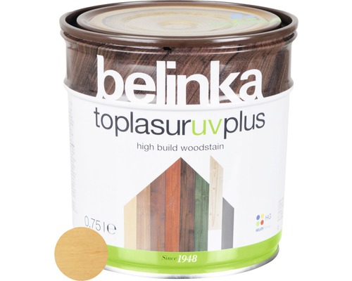 Silnovrstvá lazúra Belinka Toplasur smrekovec 0,75 l Belinka Toplasur UV Plus lazúra na drevo 0,75 litra plechovka