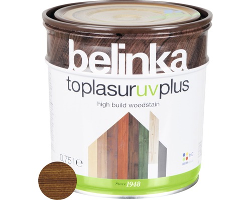 Silnovrstvá lazúra Belinka Toplasur palisander 0,75 l