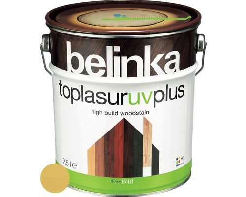 Silnovrstvá lazúra Belinka Toplasur borovica 2,5 l Belinka Toplasur UV Plus lazúra na drevo plechovka