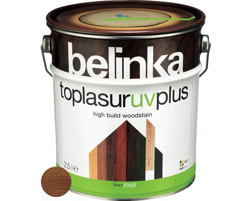 Silnovrstvá lazúra Belinka Toplasur teak 2,5 l