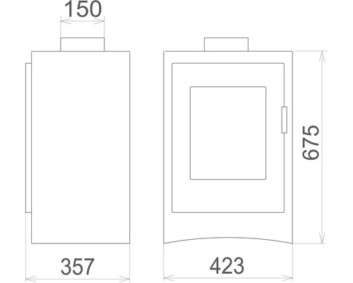 Technický nákres kachlí s rozmermi