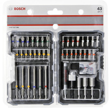 Logo Bosch. Súprava 43 bitov v plastovom boxe.