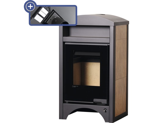 Krbové kachle so sklenenými dvierkami a pripojením dymovodu