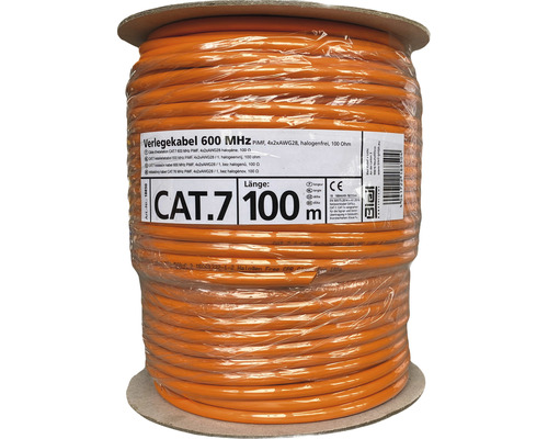 Dátový kábel CAT.7 S/FTP 100m oranžový-0