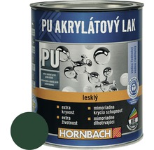 PU akrylátový lak v plechovke s farebnou vzorkou a logom Hornbach