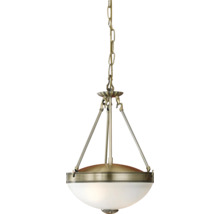 Závesná lampa s reťazou a skleneným tienidlom