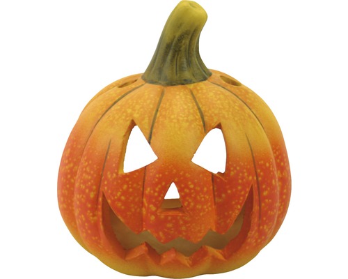 Keramická halloweenska tekvica s tvárou