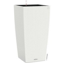 Vysoký, biely kvetináč so zavlažovacím systémom