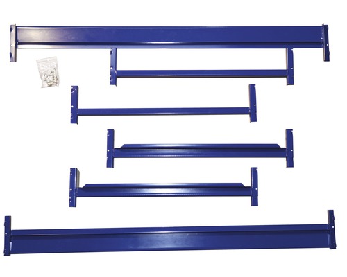Sada kovových policových nosníkov so skrutkami na montáž