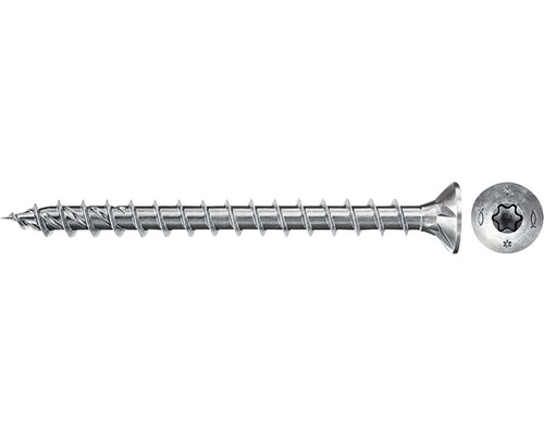 Vrut do dreva Fischer Power-Fast II zapustená hlava TX 3x30 mm galvanický pozink, 200 ks Skrutka do dreva s pohonom Torx a zapustenou hlavou