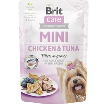 Kapsička pre psov Brit Care Mini Chicken & Tuna filety v šťave 85 g-thumb-0