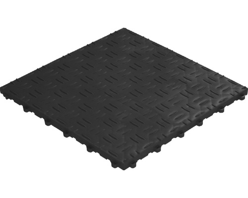 Plastová dlaždica Florco Grip 40 x 40 cm s klick systémom čierna balenie 6 ks