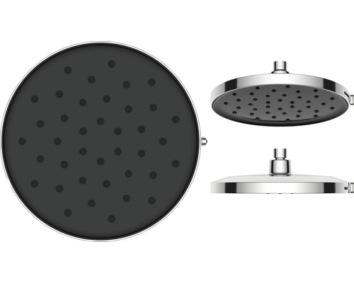 Okrúhla hlavová sprcha z kovu s viacerými pohľadmi