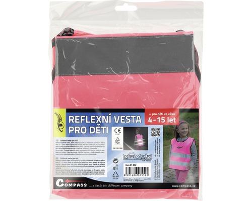 Detská výstražná vesta v balení pre deti vo veku 4 až 15 rokov