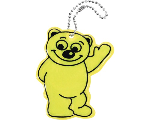 Reflexný prívesok Bear, žltý