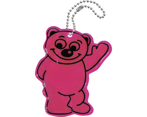 Reflexný prívesok Bear, fialový