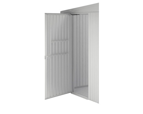 Prídavné dvere pre záhradné domčeky Biohort HighLine, AvantGarde, Panorama 80x185,5 cm pravé strieborné metalické