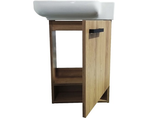 Skrinka pod umývadlo s otvorenou priehradkou a dvierkami