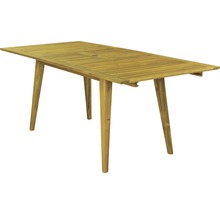 Rozkladací záhradný stôl z dreva so štyrmi nohami