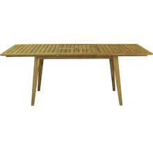 Rozkladací záhradný stôl z dreva s lamelovým vzorom