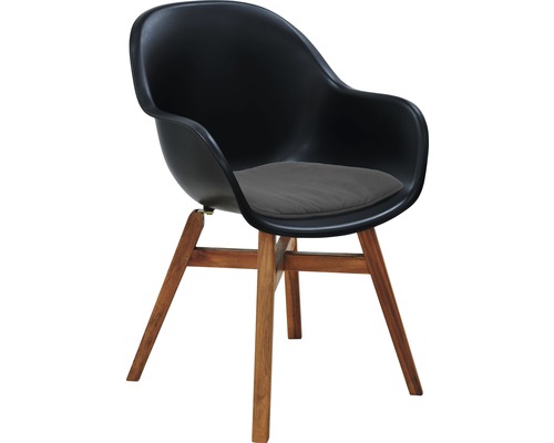 Kreslo s podrúčkami s podsedákom a drevenými nohami