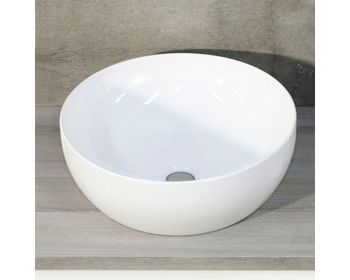 Umývadlo na dosku Sanox Circle sanitárna keramika biela 40 x 40 x 14 cm 15001020