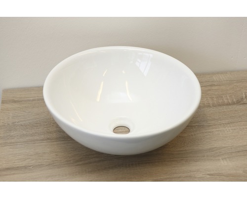 Umývadlo na dosku Sanox Syros sanitárna keramika biela 40x40x15,5 cm
