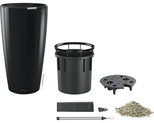 Kvetináč so zavlažovacím systémom a príslušenstvom