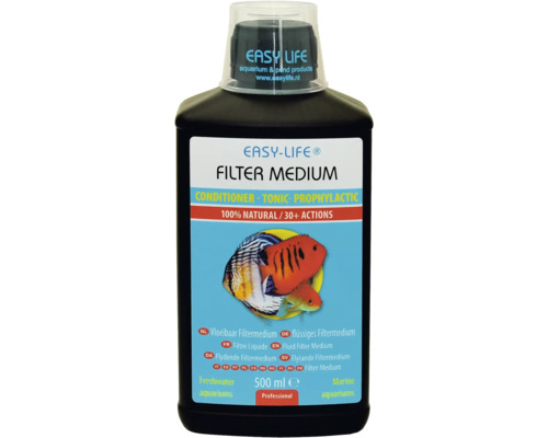Prípravok na úpravu vody Easy Life Filter Medium 500 ml Easy Life Filter Medium v 500 ml fľaši pre sladkovodné a morské akváriá