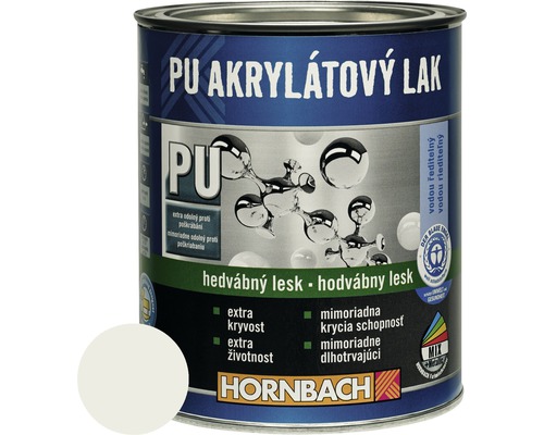 PU akrylátový lak na vodnej báze Hornbach svetlo sivá hodvábny lesk 750 ml-0