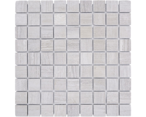 Kamenná mozaika MOS 32/2012 pastelovo béžová 30,5 x 32,5 cm Štvorcová mozaiková dlaždica z prírodného kameňa