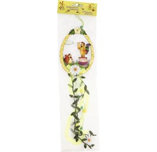 Veľkonočná dekorácia v tvare vajíčka s kurčaťom a kuriatkami