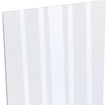 Priehľadný plastový doskový materiál s pruhovaným vzorom