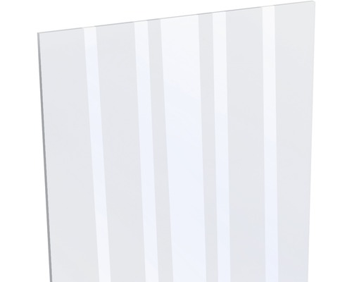 Priehľadný plastový doskový materiál s pruhovaným vzorom