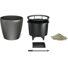 Kvetináč s vložkou, substrátom, ukazovateľom hladiny vody a príslušenstvom