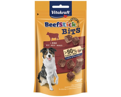 Maškrta pre psov Vitakraft Beef Stick Bits salámová kúsky 40 g Balenie pochúťok pre psov Vitakraft Beefstick Bits