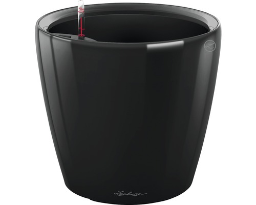 Čierny kvetináč so zavlažovacím systémom pre rastliny