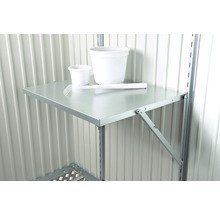 Sklápací stôl pre záhradné domčeky Biohort Europa, AvantGarde, HighLine 69x58 cm strieborný-thumb-0