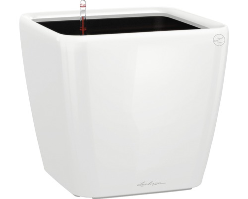 Štvorcový kvetináč s ukazovateľom hladiny vody