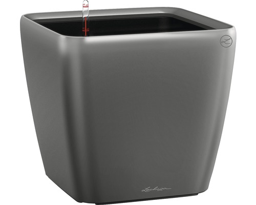 Štvorcový kvetináč s ukazovateľom hladiny vody