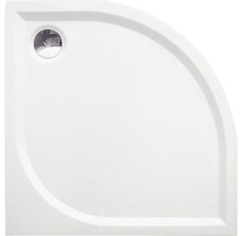 Sprchová vanička z liateho mramoru Helena štvrťkruhová 90x90x3 cm R550 biela-thumb-0