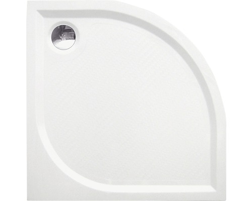 Sprchová vanička z liateho mramoru Helena štvrťkruhová 90x90x3 cm R550 biela-0