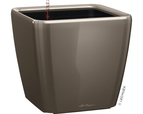 Štvorcový kvetináč s ukazovateľom hladiny vody